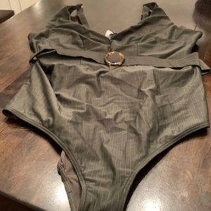 City Chic One-Piece Belted Swimsuit XL